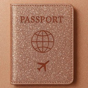 Luxury Glitter Passport Case For Girls With Rose Gold Finish And Sparkly Eye Catching Travel Style