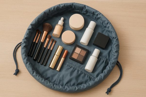 Drawstring Lazy Makeup Bag With Large Capacity For Quick Pack And Easy Access Desktop Storage