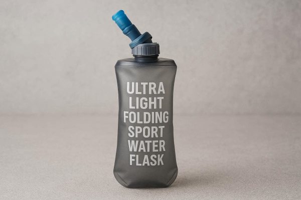 Ultralight Folding Sport Water Flask With Bite Valve For Running Marathon And Hydration Vest Fit