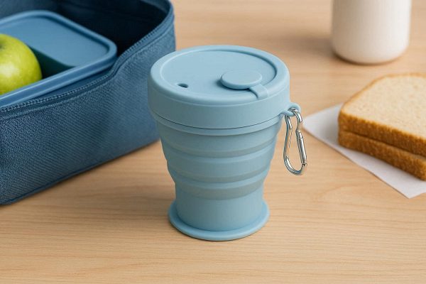 Reusable Foldable Silicone Drinking Cup For Kids School Lunch And Family Travel Hygiene Safety