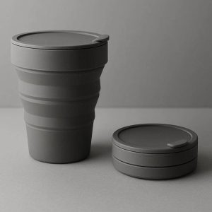 Sleek Minimalist Folding Pocket Cup For Urban Commuting And Zero Waste Lifestyle Travel Accessory